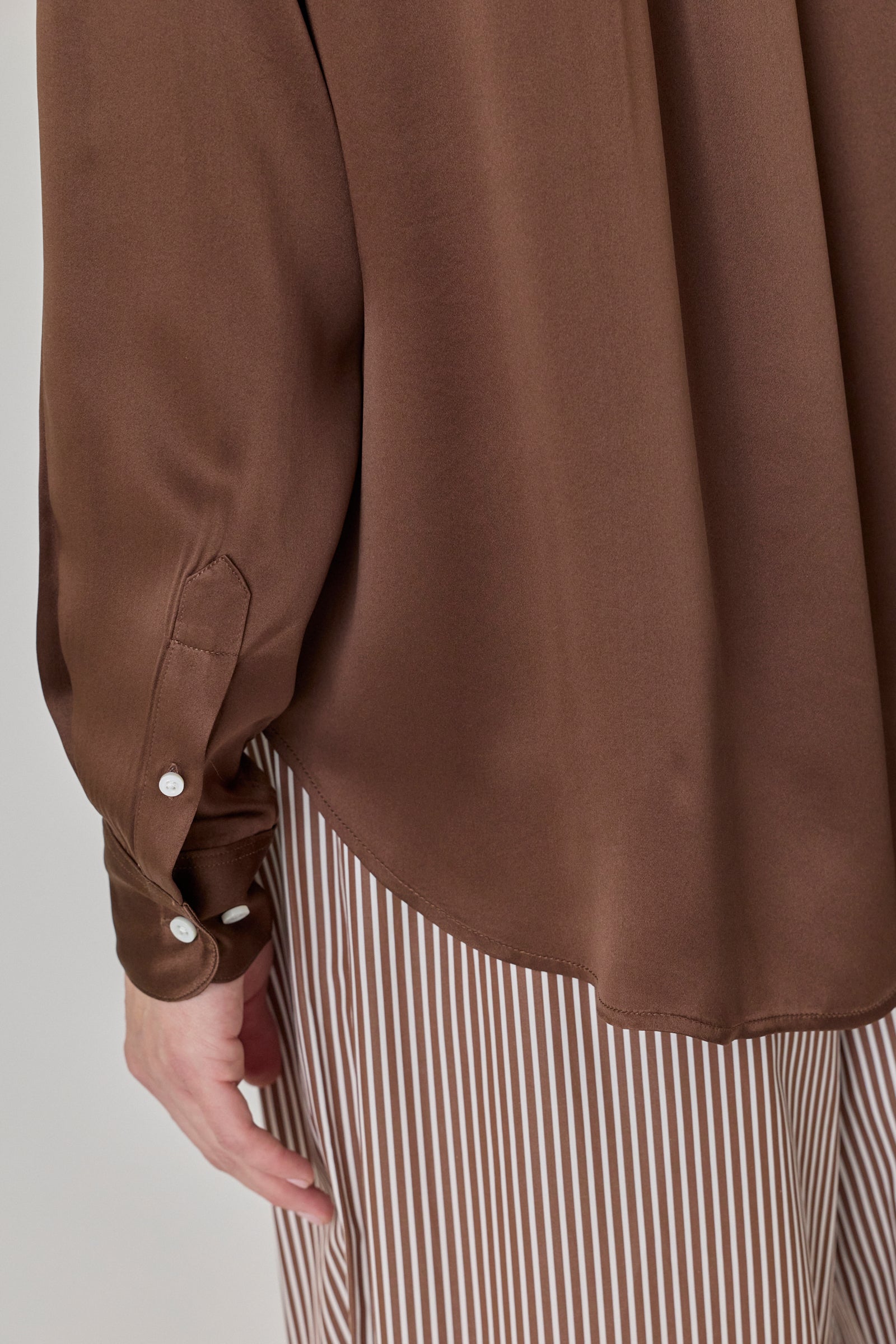 Silk Shirt - Espresso