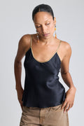 Silk Bias Cami - Black