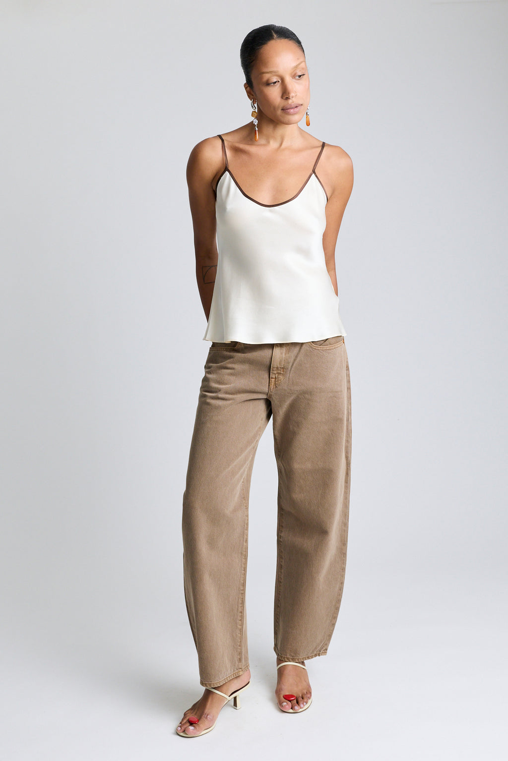 Silk Bias Cami - Cream