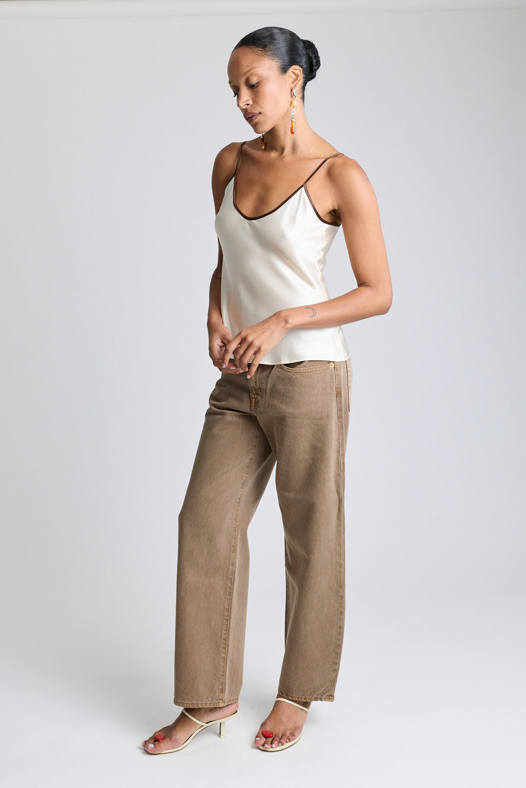 Silk Bias Cami - Cream