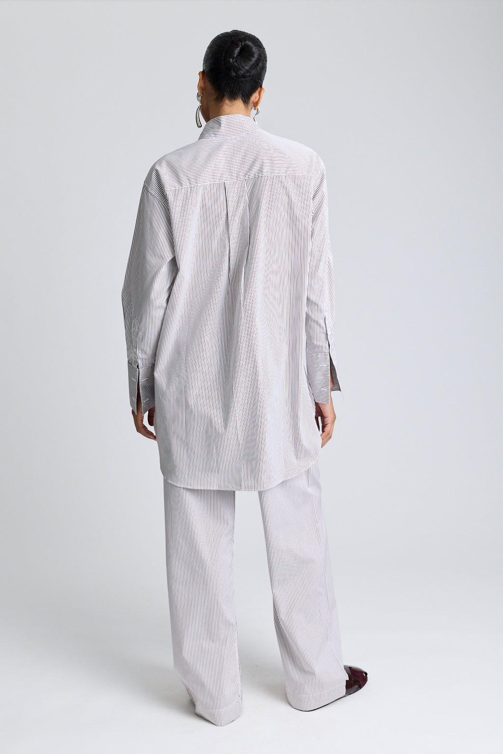 Mandarin Collar Tunic - Sorrento Stripe