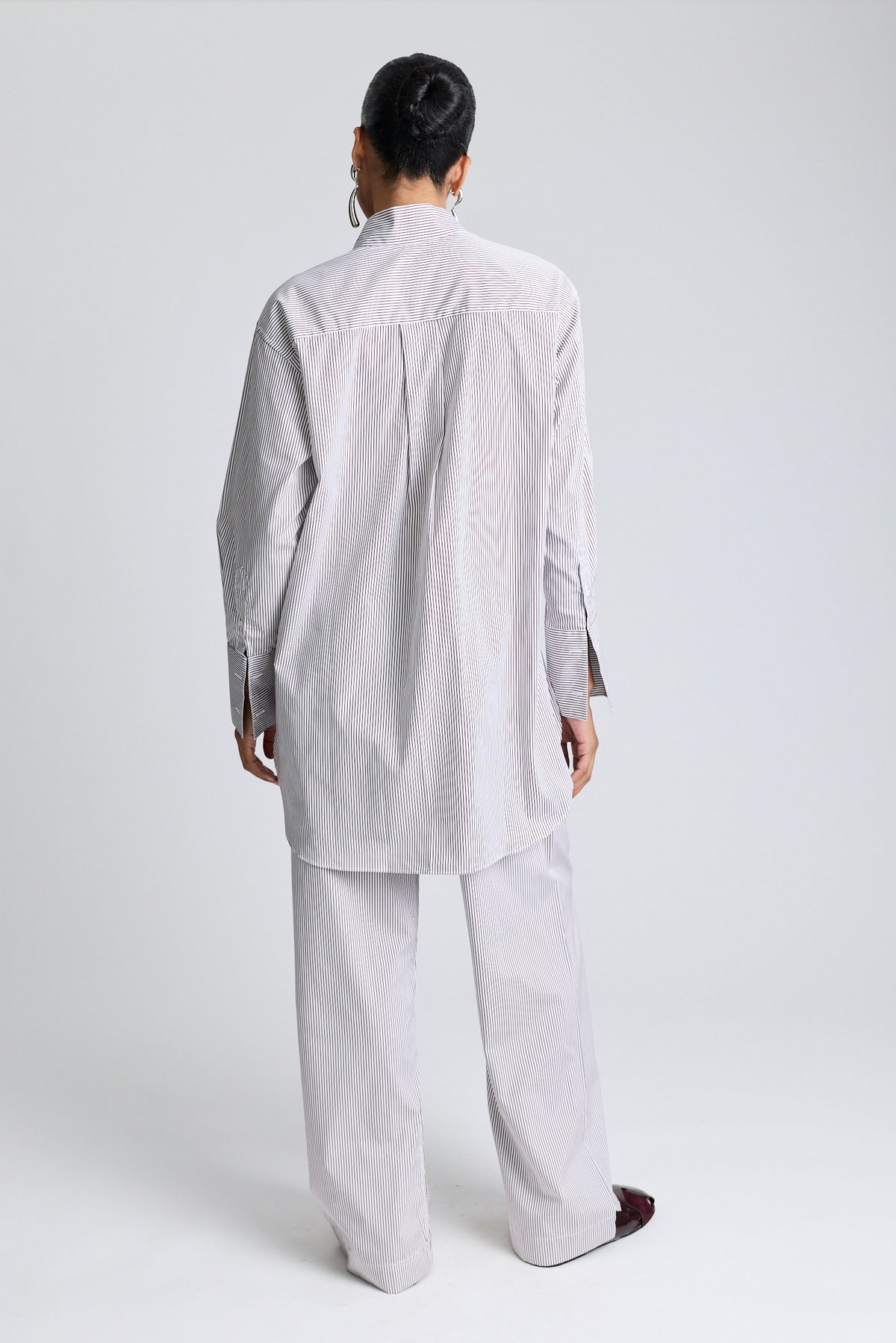 Mandarin Collar Tunic - Sorrento Stripe