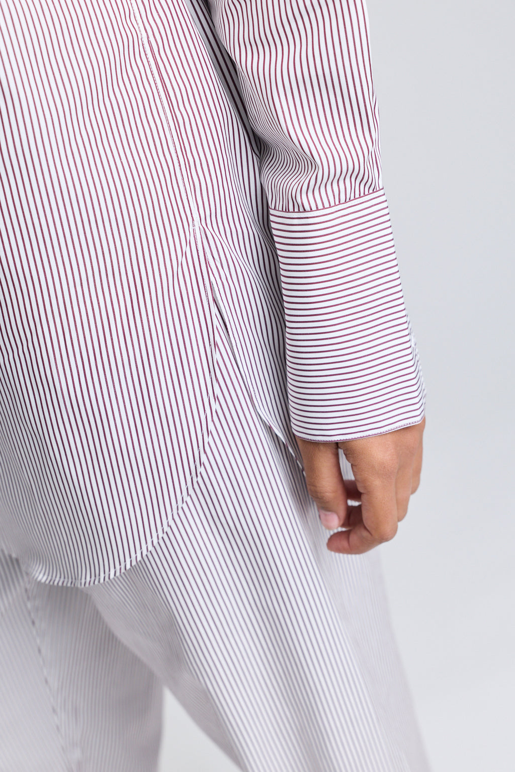 Mandarin Collar Tunic - Sorrento Stripe