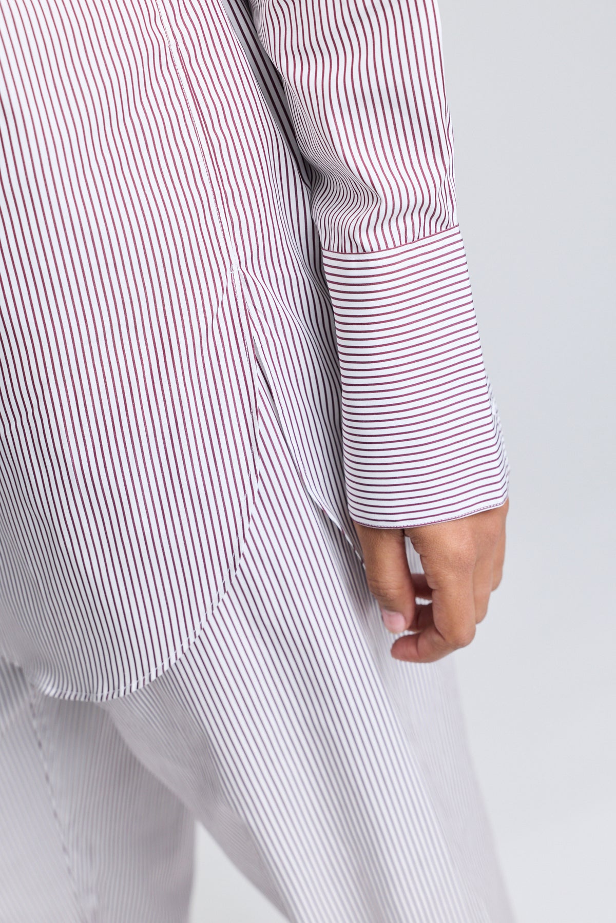 Mandarin Collar Tunic - Sorrento Stripe