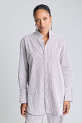 Mandarin Collar Tunic - Sorrento Stripe