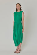 Leonora Draped Column Jersey Dress