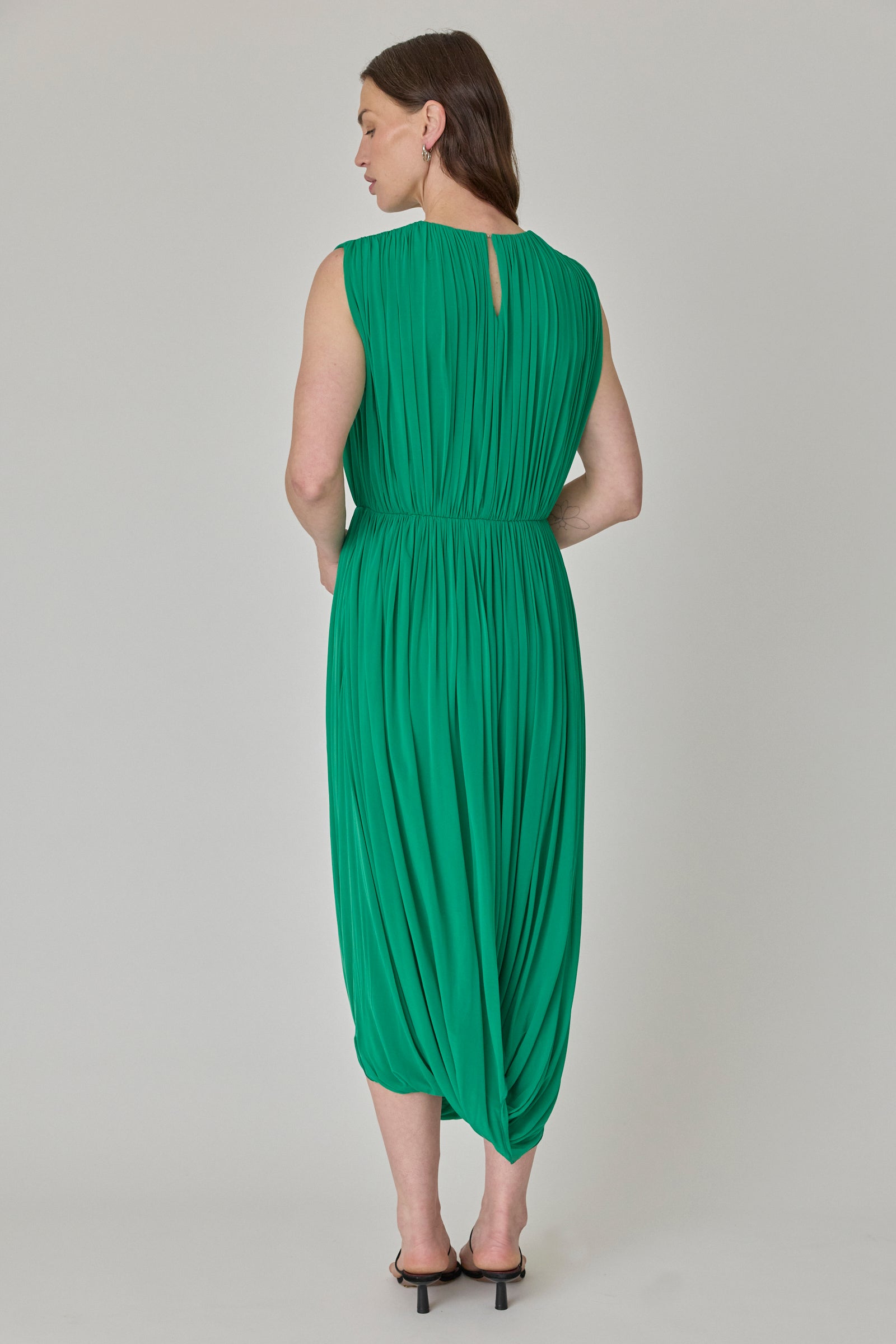 Leonora Draped Column Jersey Dress