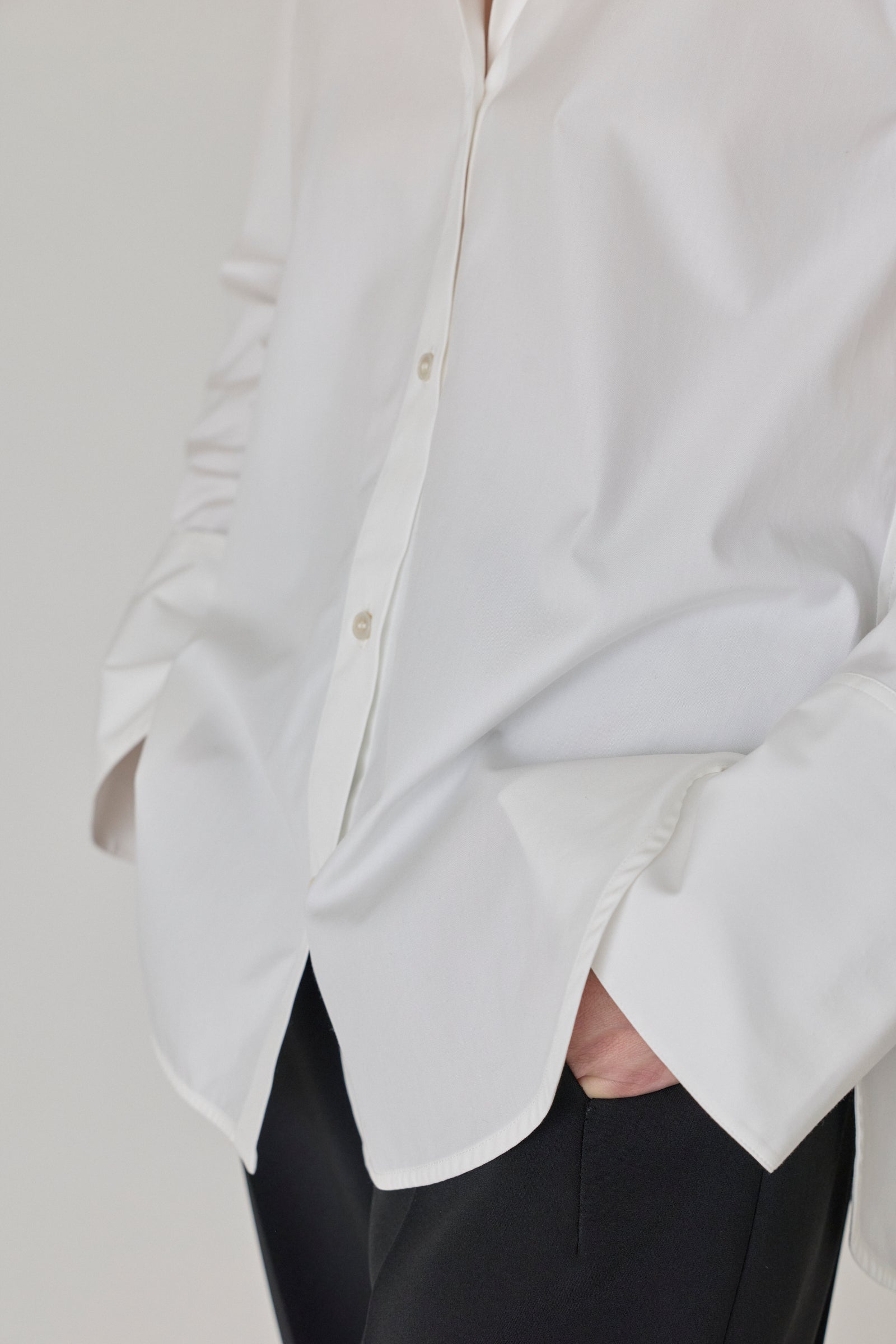 Erin Slashed Sleeve Boyfriend Shirt