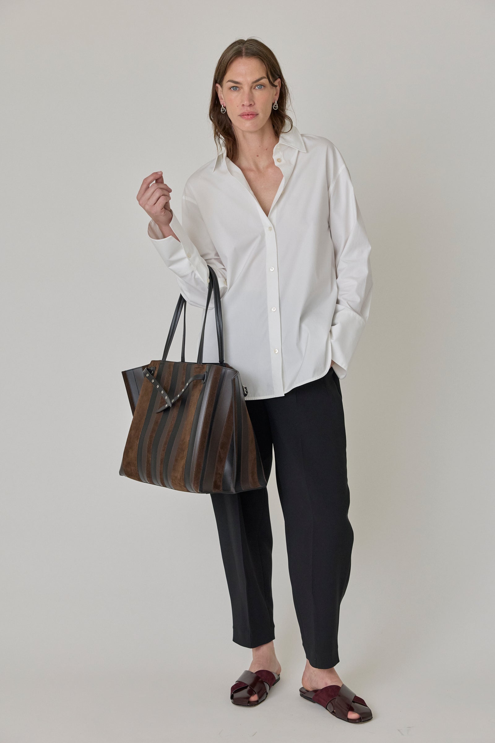 Erin Slashed Sleeve Boyfriend Shirt