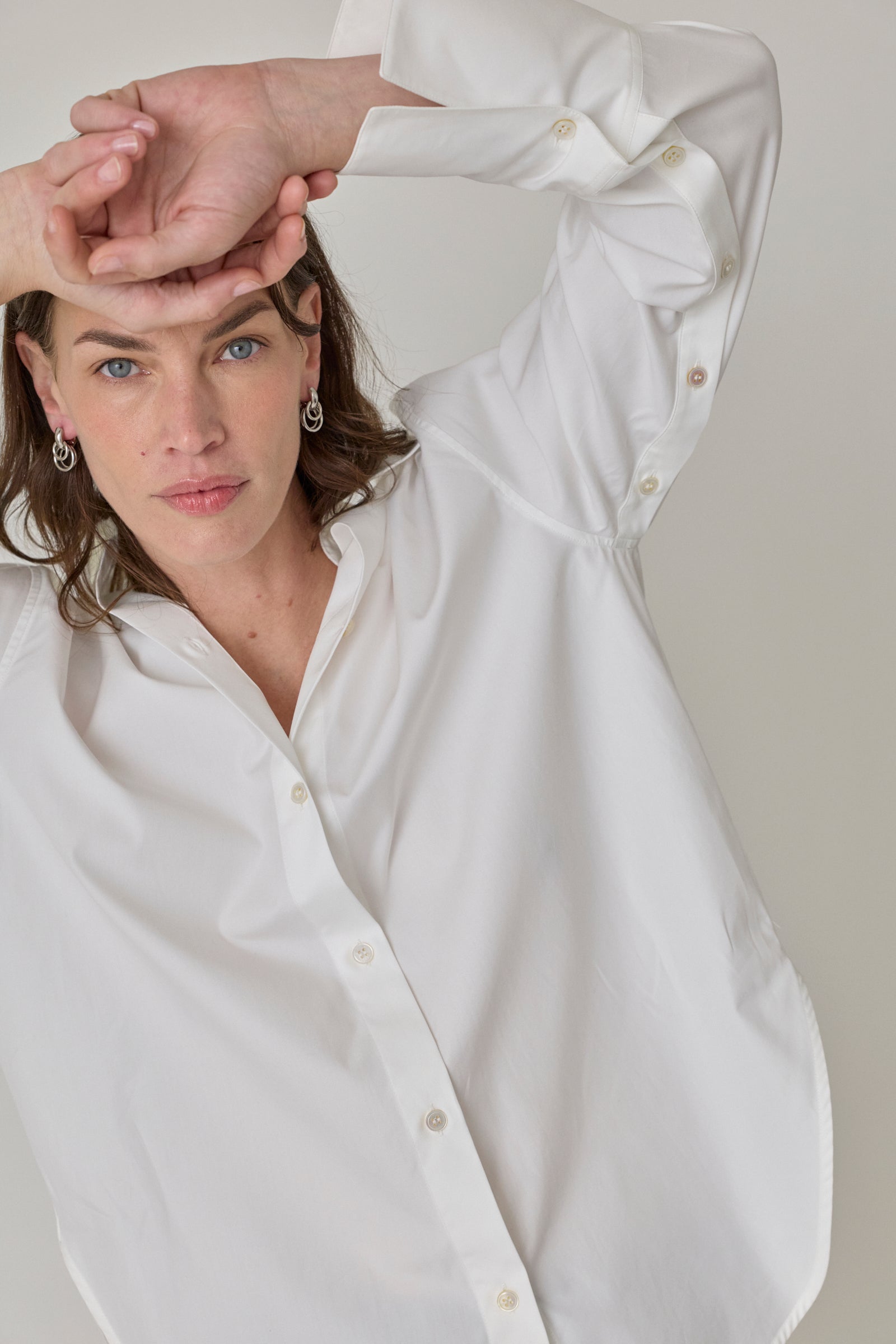 Erin Slashed Sleeve Boyfriend Shirt