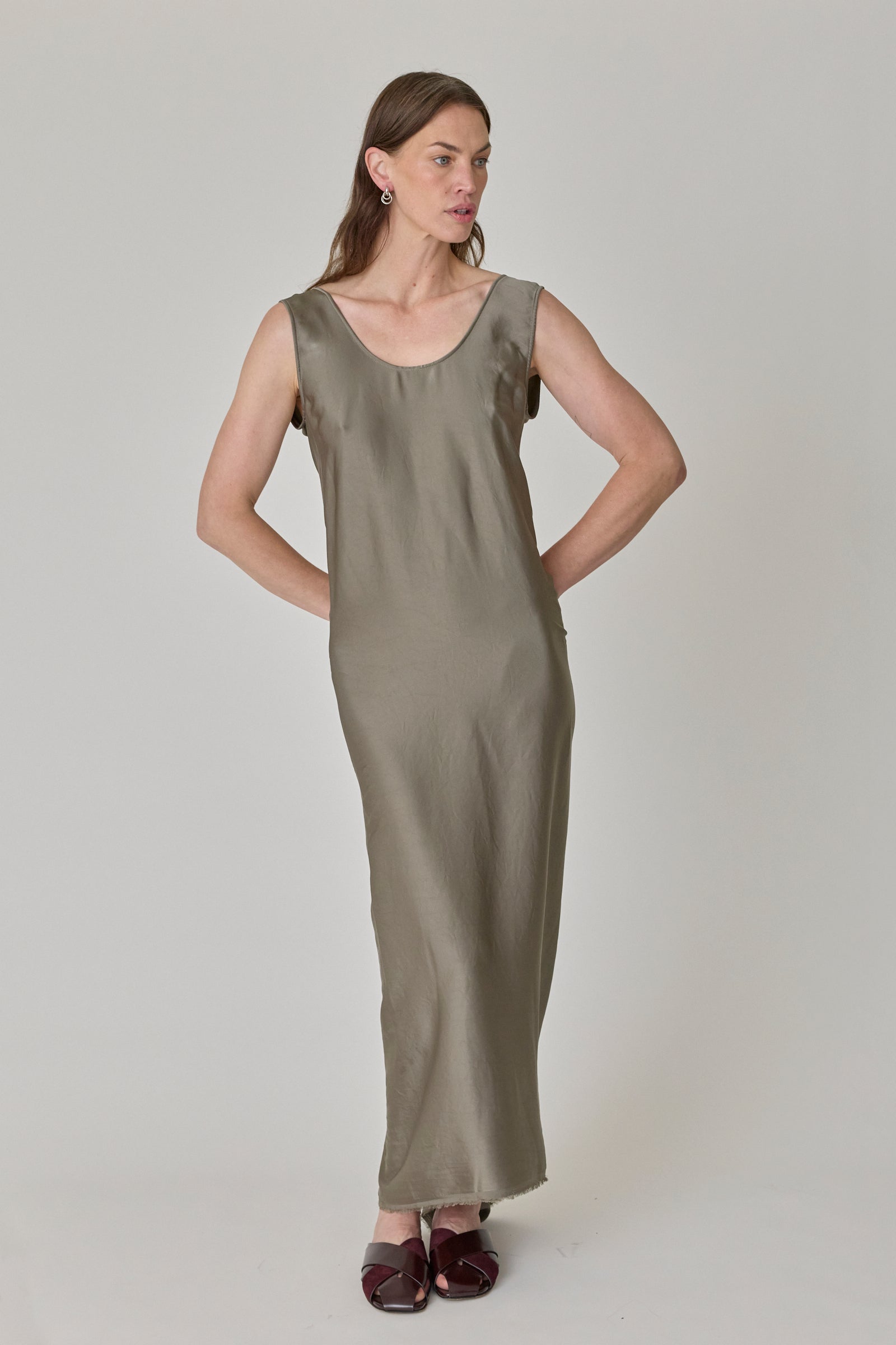 Signy Seamless Satin Tank Dress