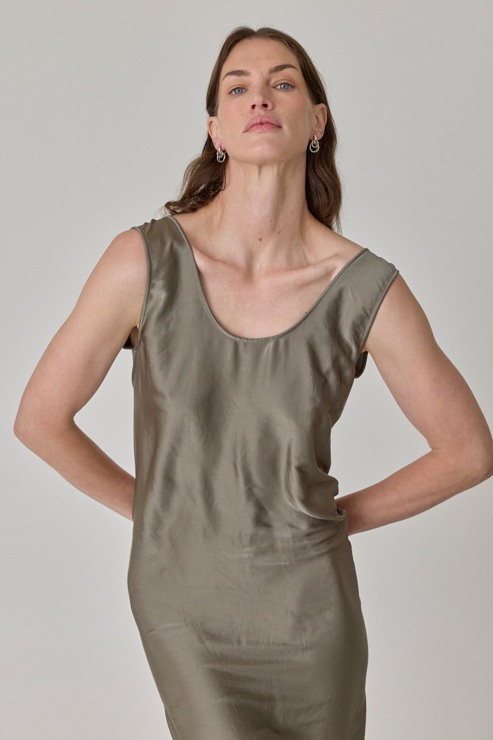 Signy Seamless Satin Tank Dress