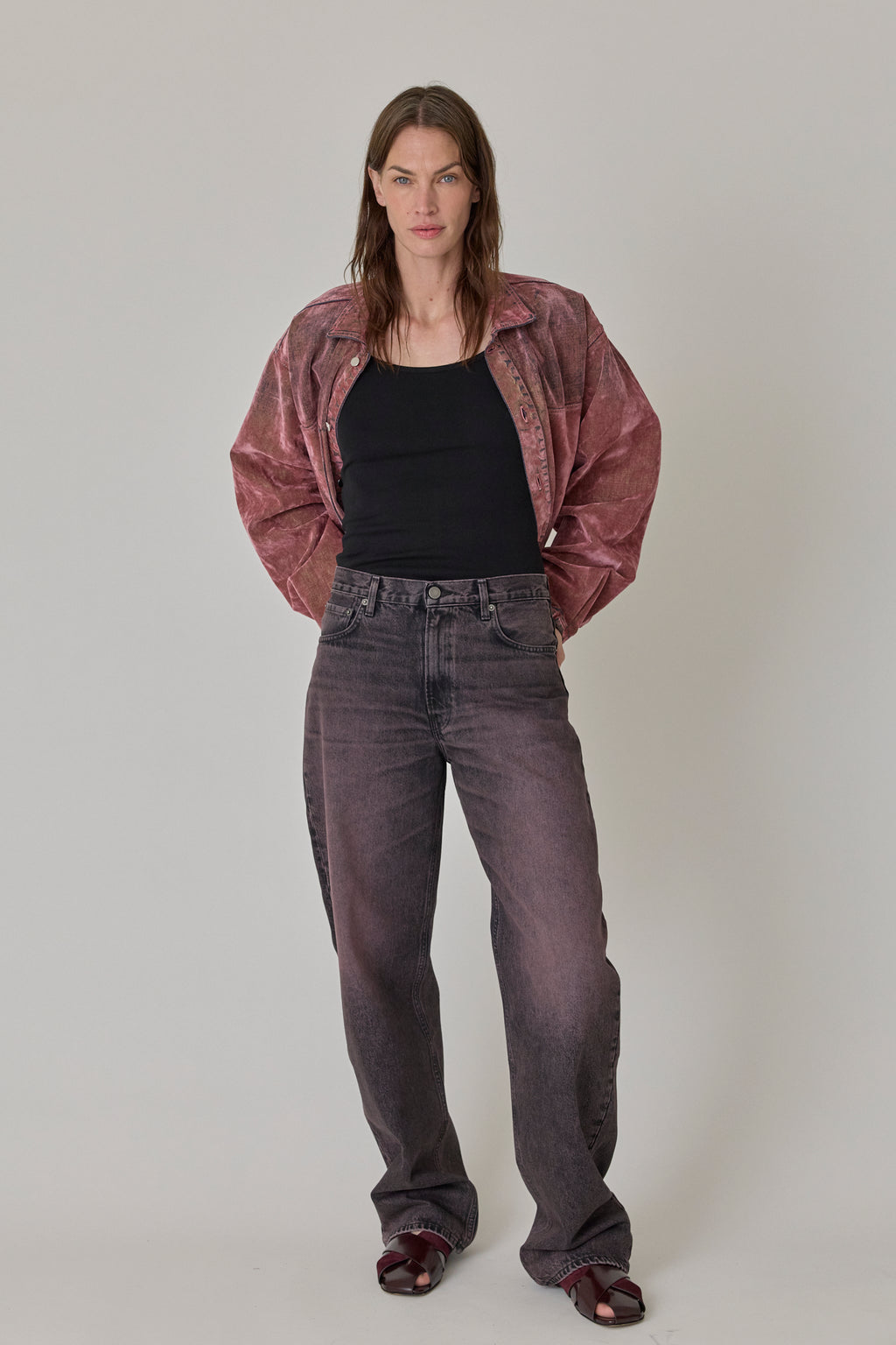Bibi Denim Pant - Pink Black