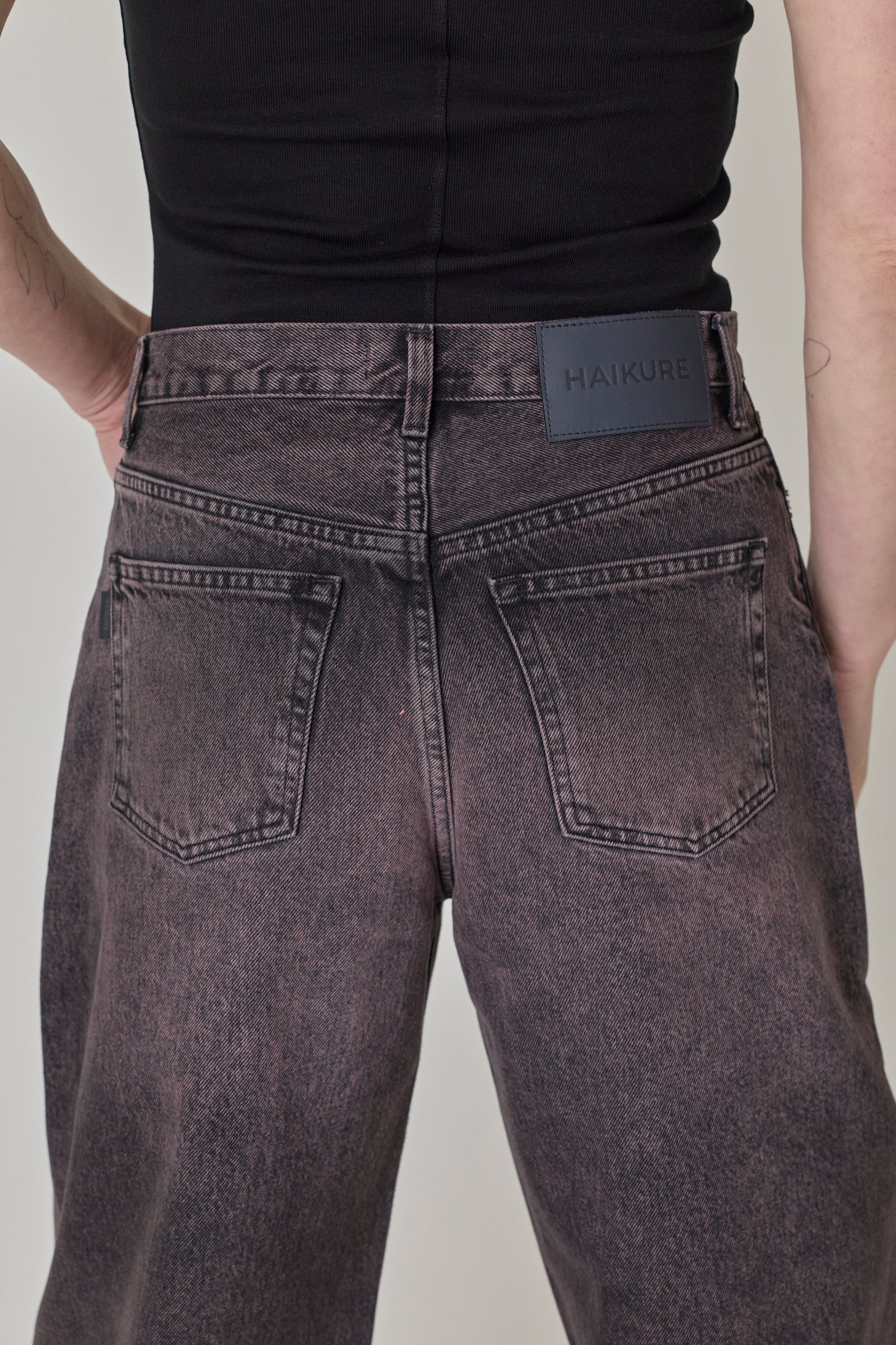 Bibi Denim Pant - Pink Black