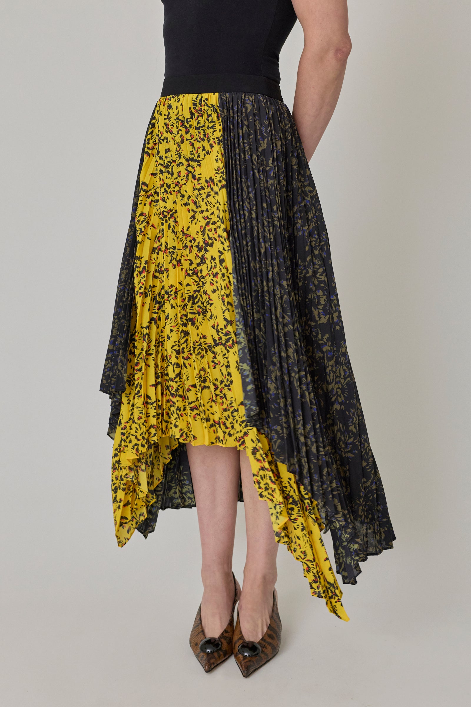 Dome Slash Slingbacks - Embossed Python