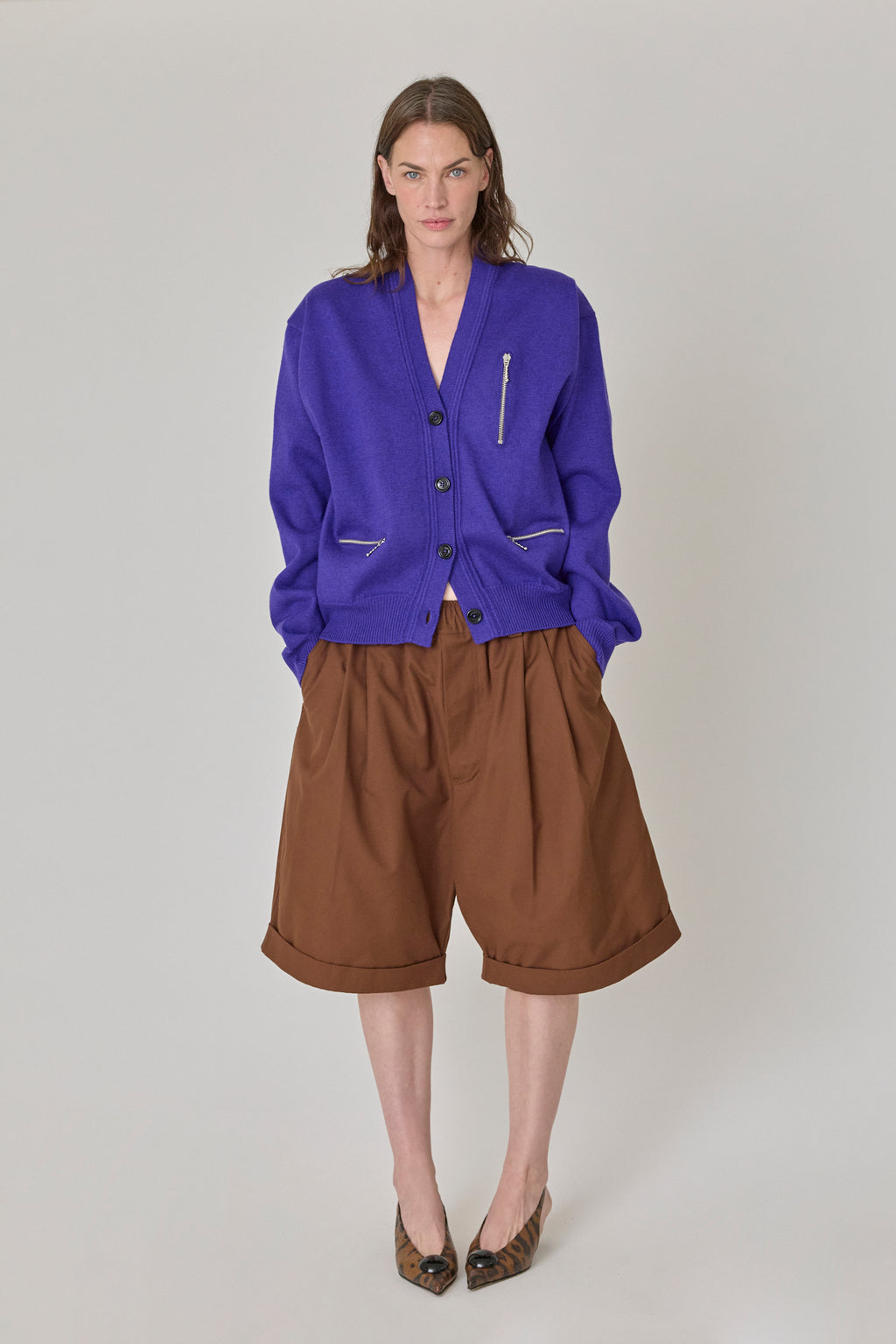 Cardigan with Zippers