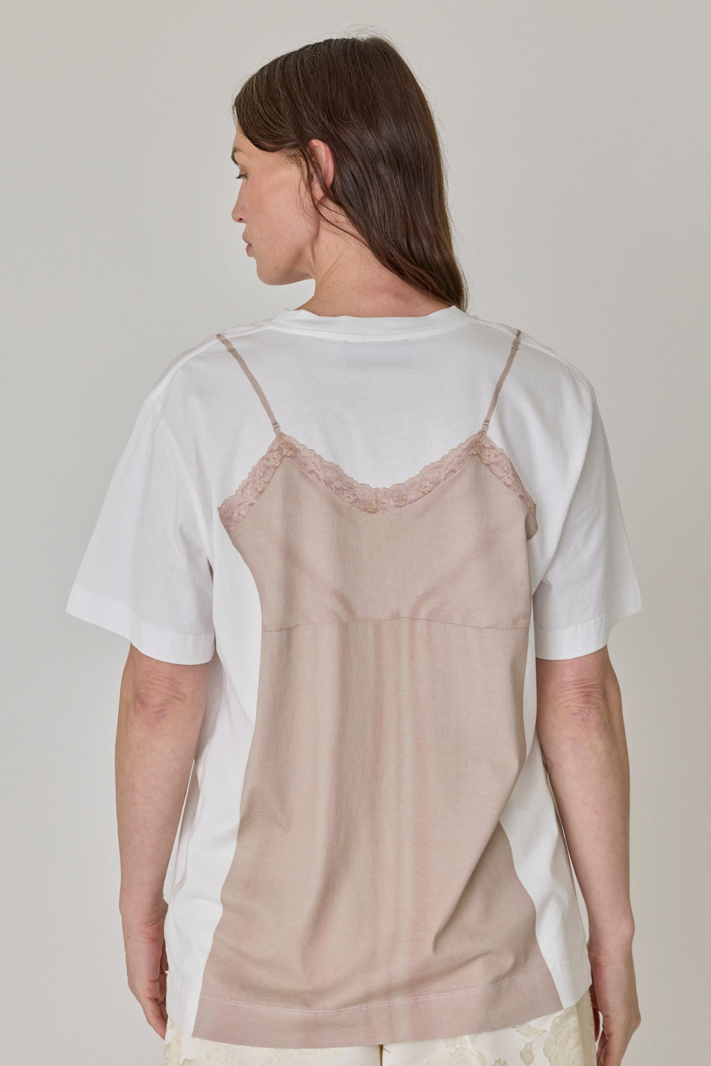 Bow Sash Slip Dress Print Tee
