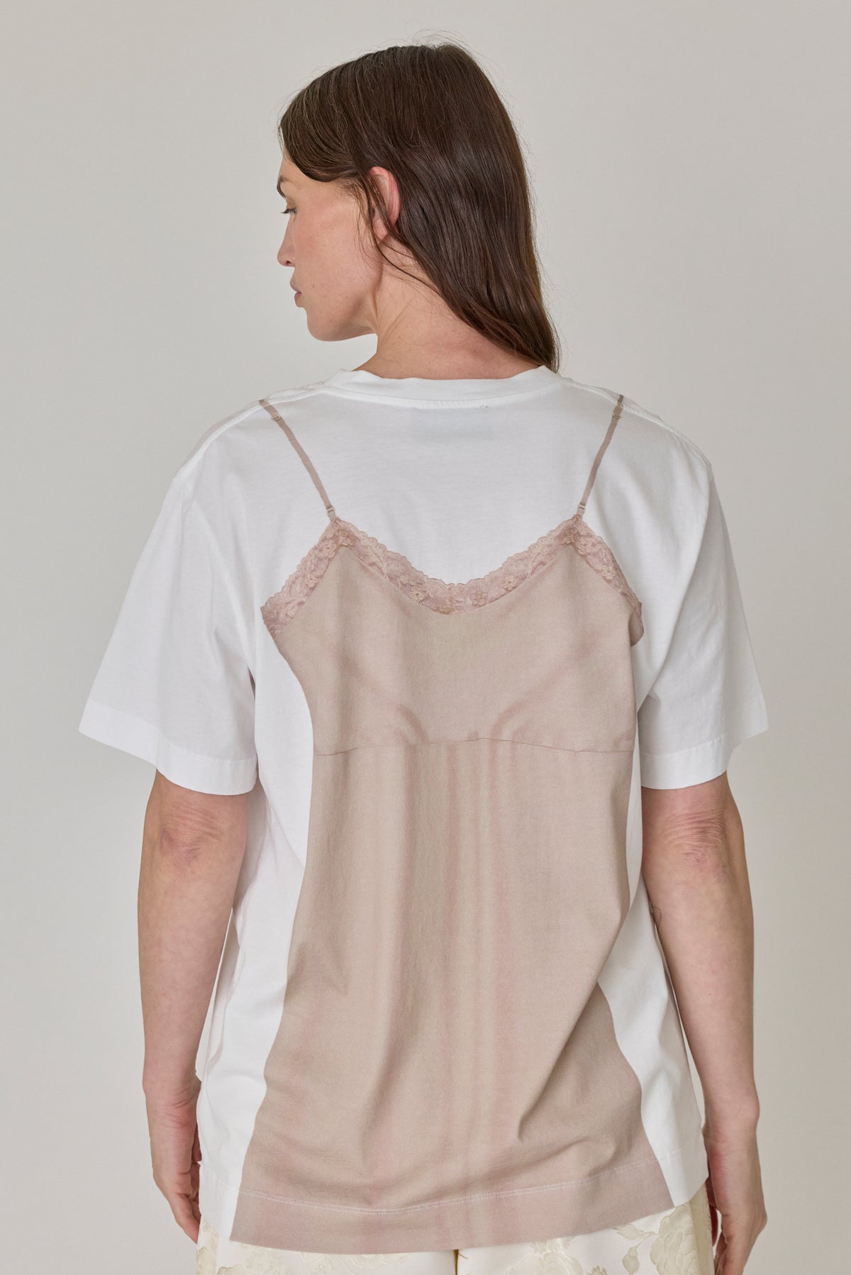Bow Sash Slip Dress Print Tee