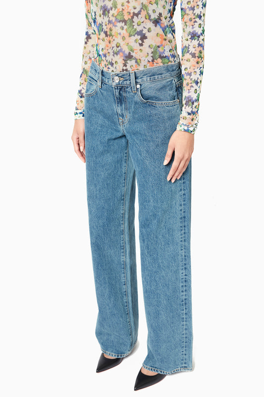 Mica low wide-leg jeans "Born To Run"