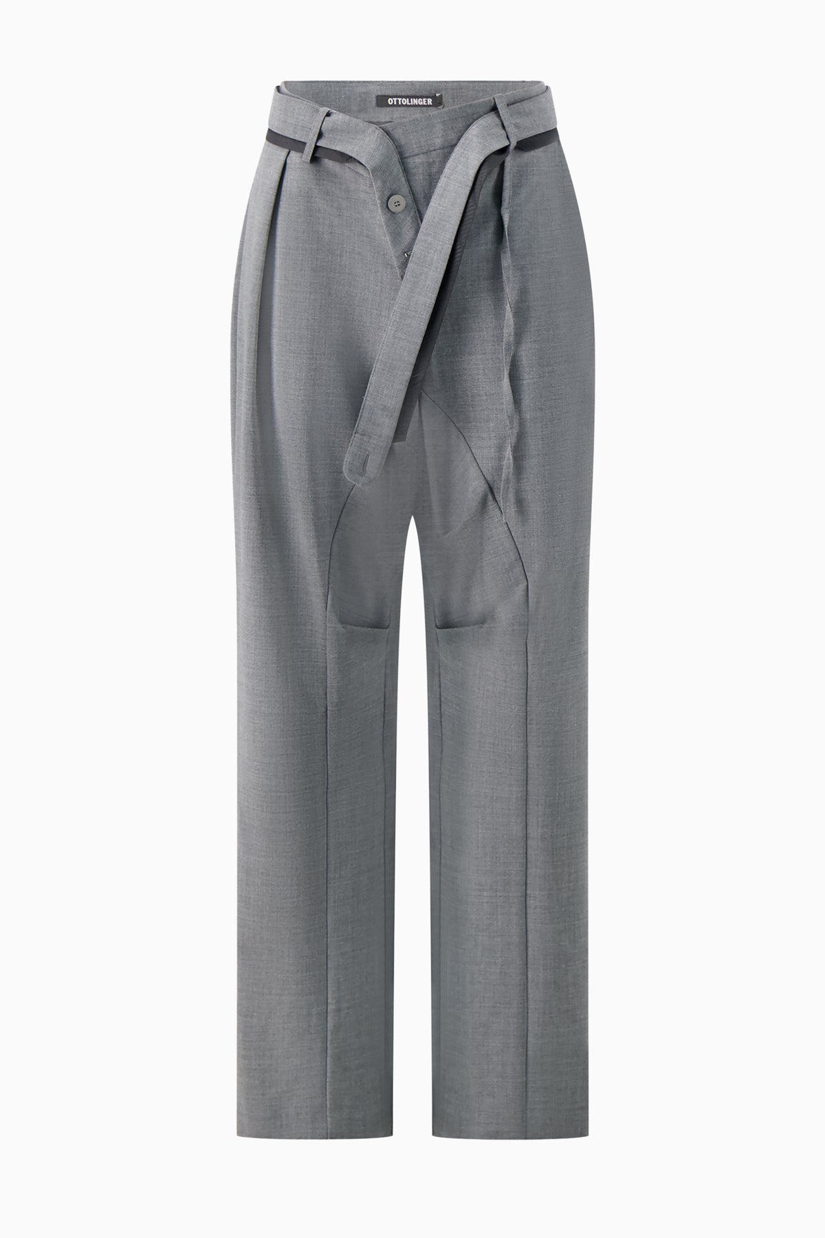 Strapped Baggy Suit Pants