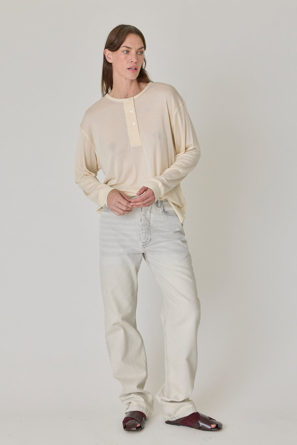Square Pocket Jean - Pumice