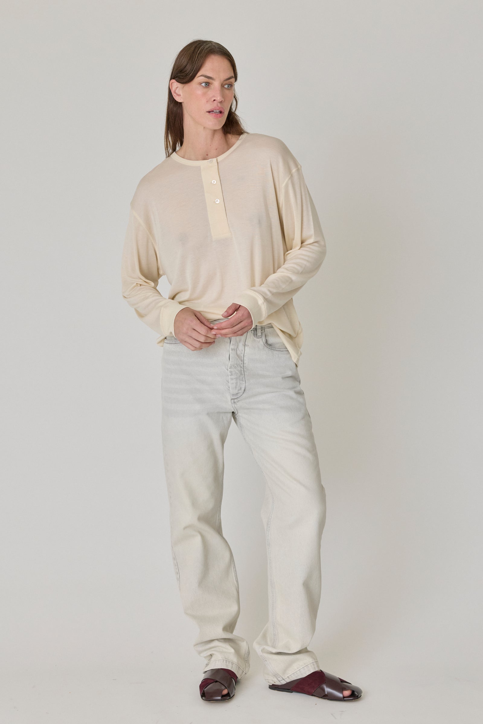 Square Pocket Jean - Pumice