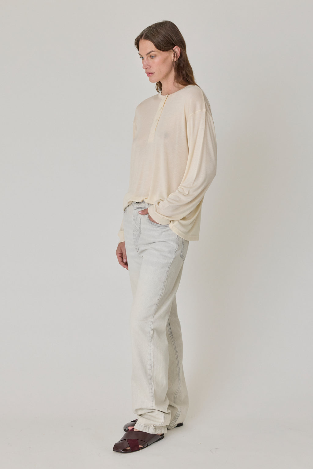 Square Pocket Jean - Pumice