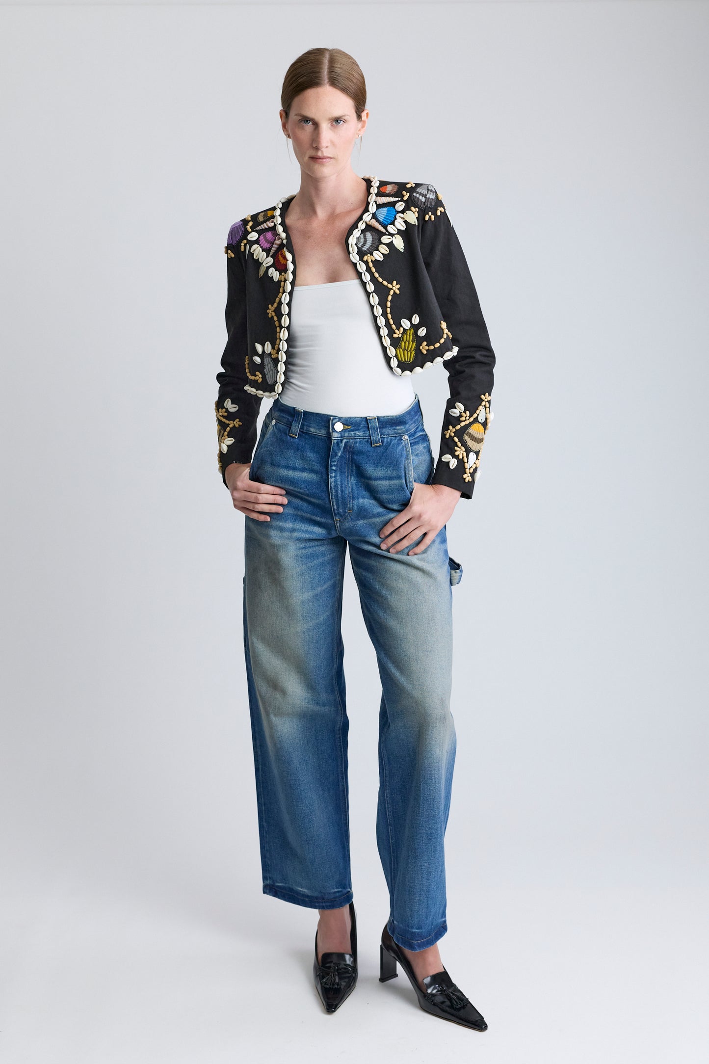 Mimi Liberté by Michel Klein Embellished Bolero, SS 2022