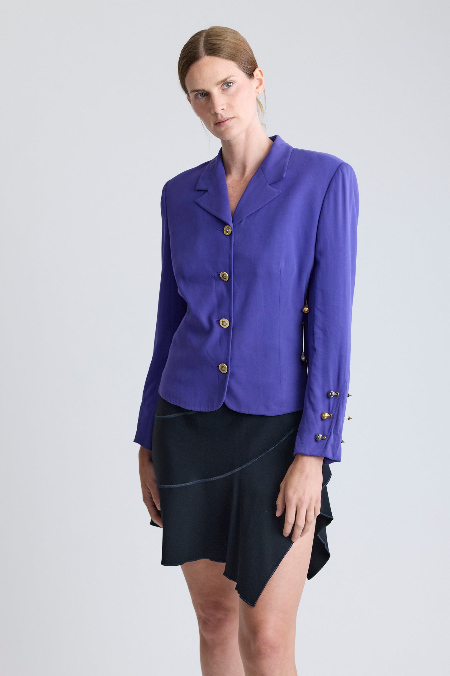 Versace Jeans Couture Blazer with Pierced Embellishments