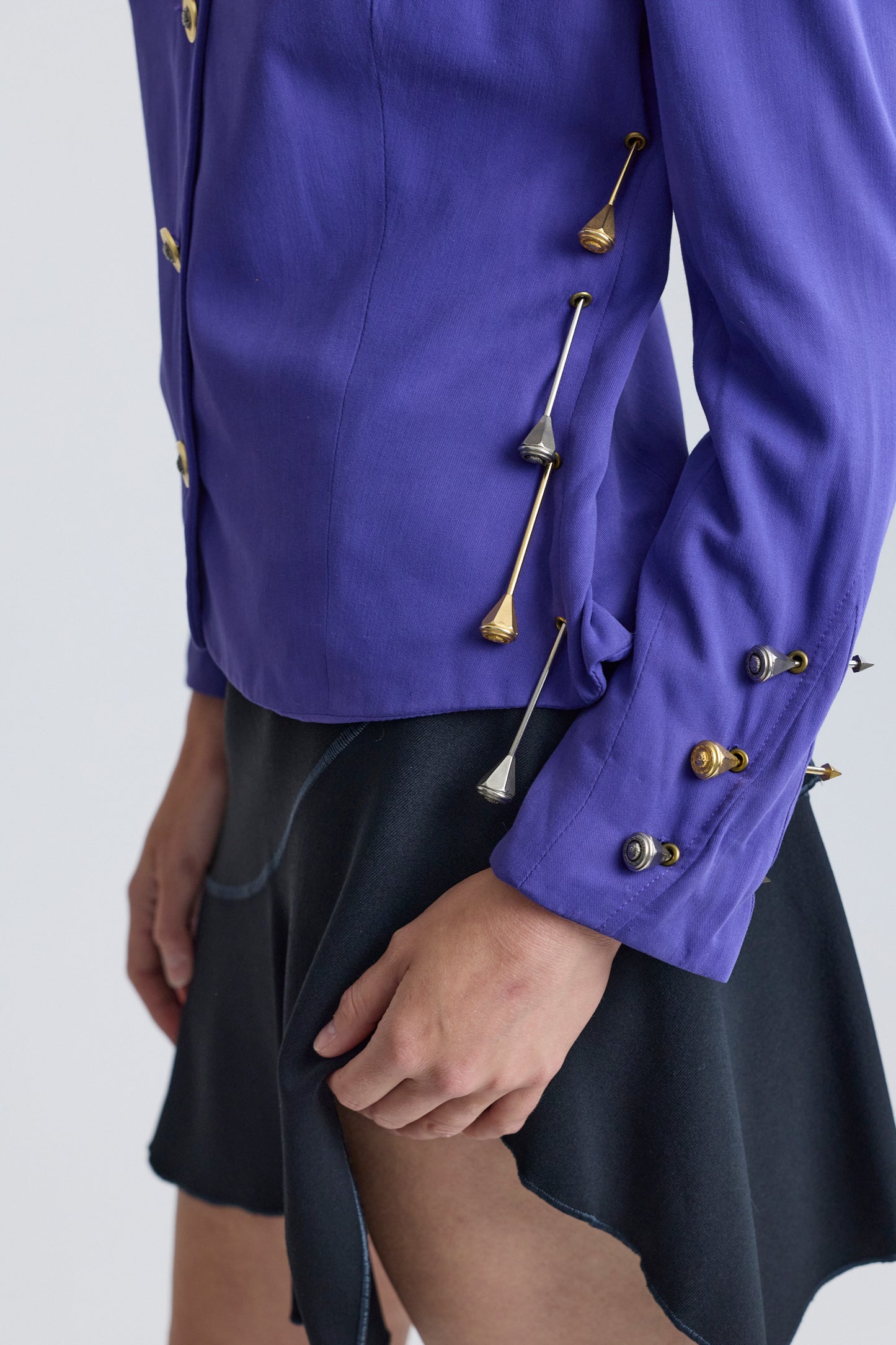 Versace Jeans Couture Blazer with Pierced Embellishments