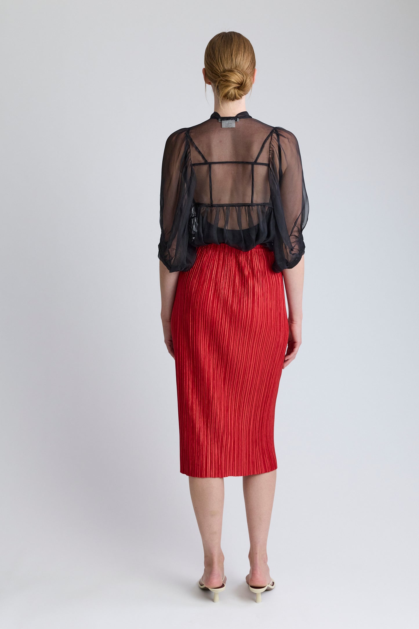 Christian Dior Black Silk Chiffon Blouse