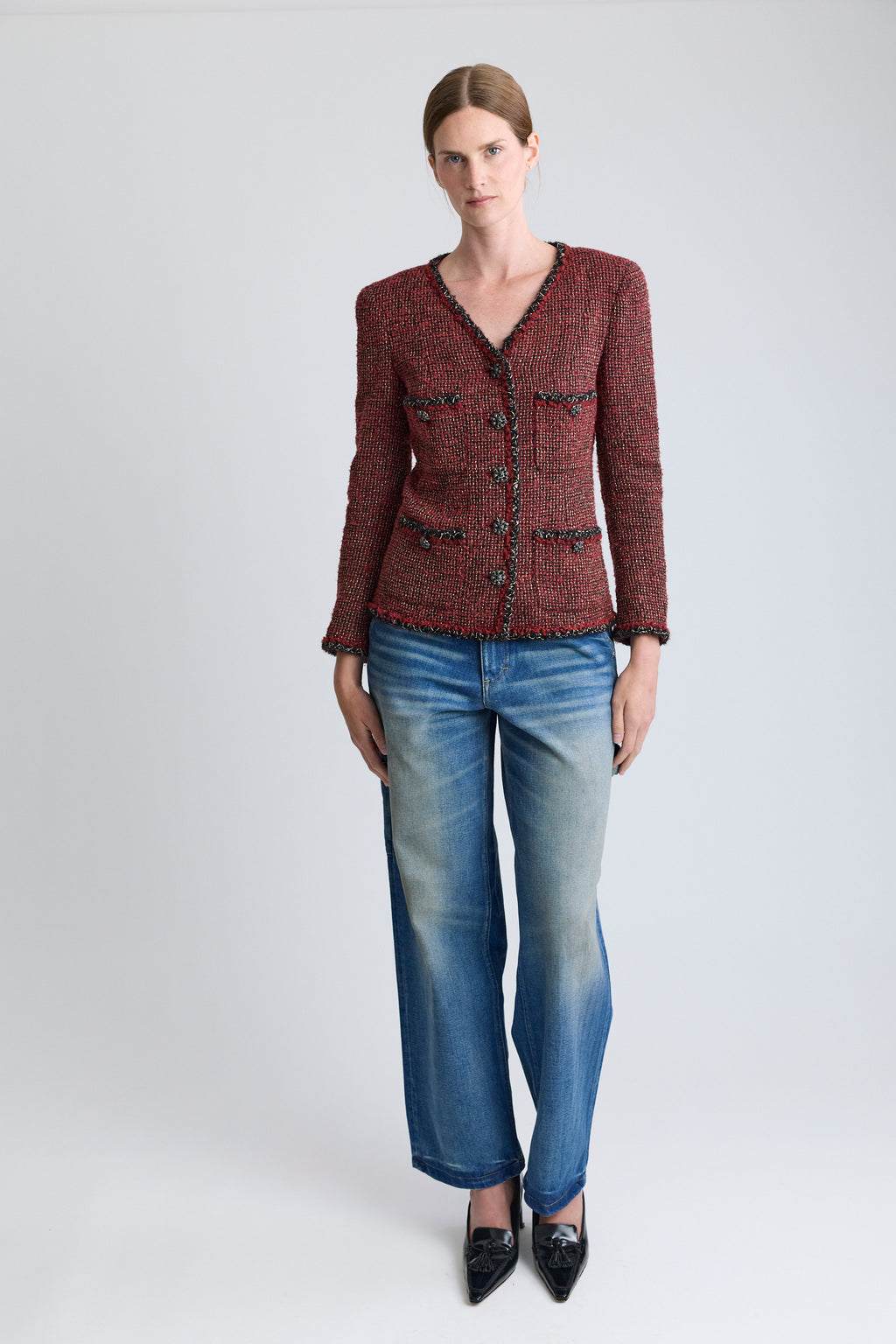 Chanel Red Tweed Jacket, FW 2011