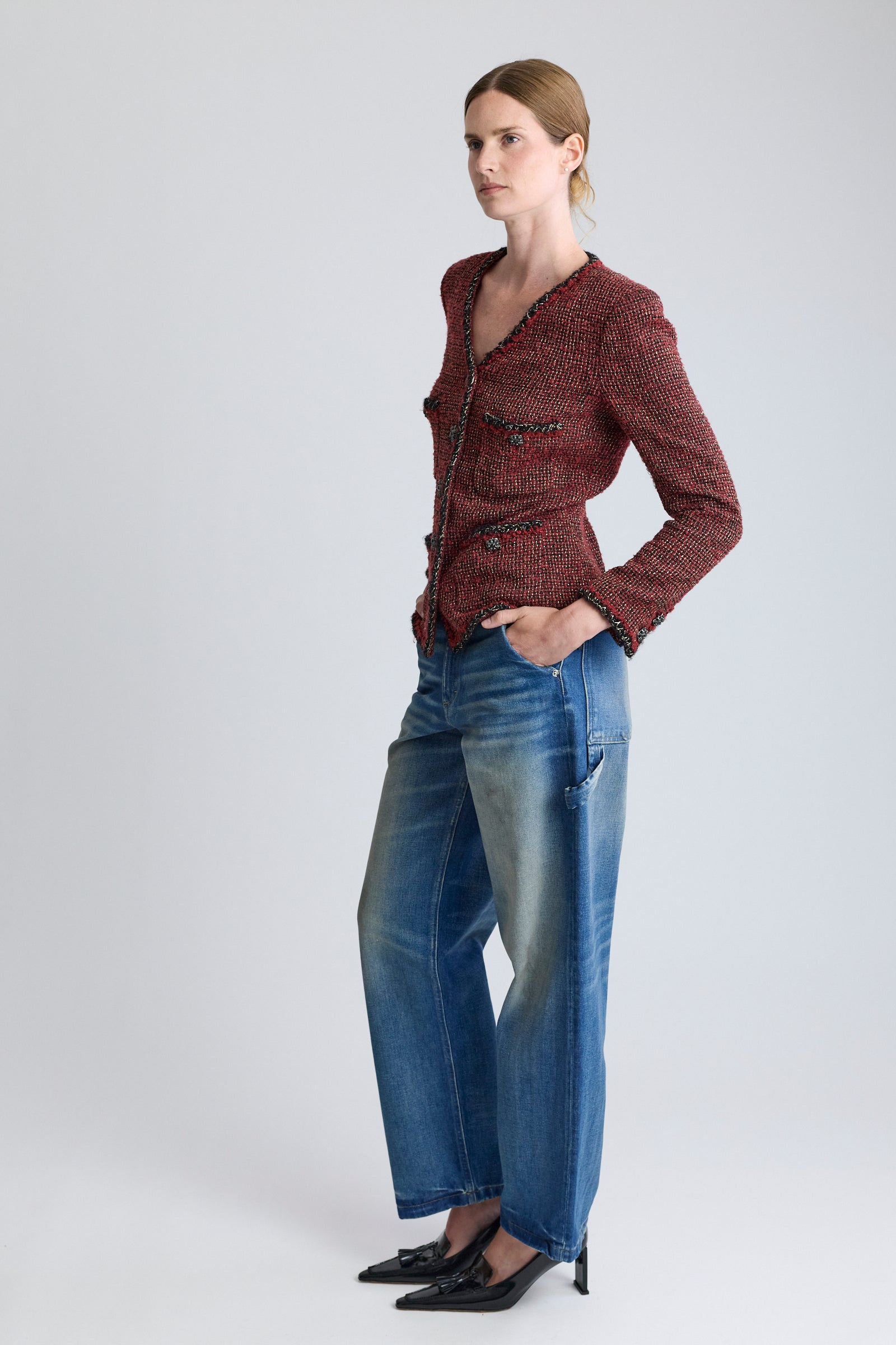 Chanel Red Tweed Jacket, FW 2011