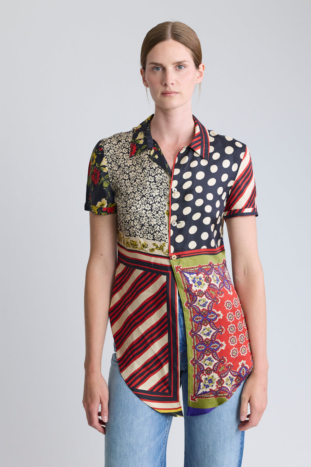 Jean Paul Gaultier Silk Scarf Blouse
