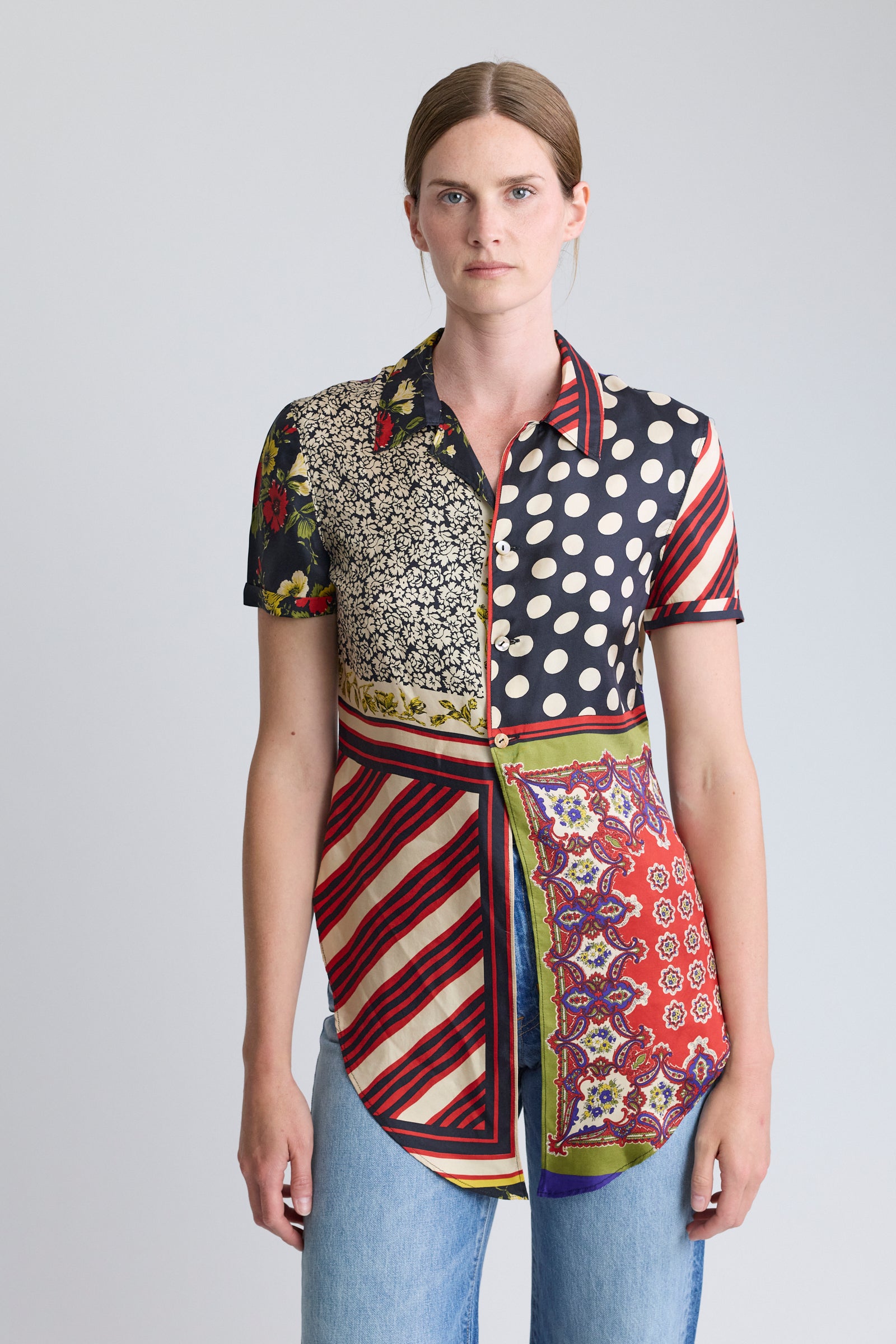Jean Paul Gaultier Silk Scarf Blouse