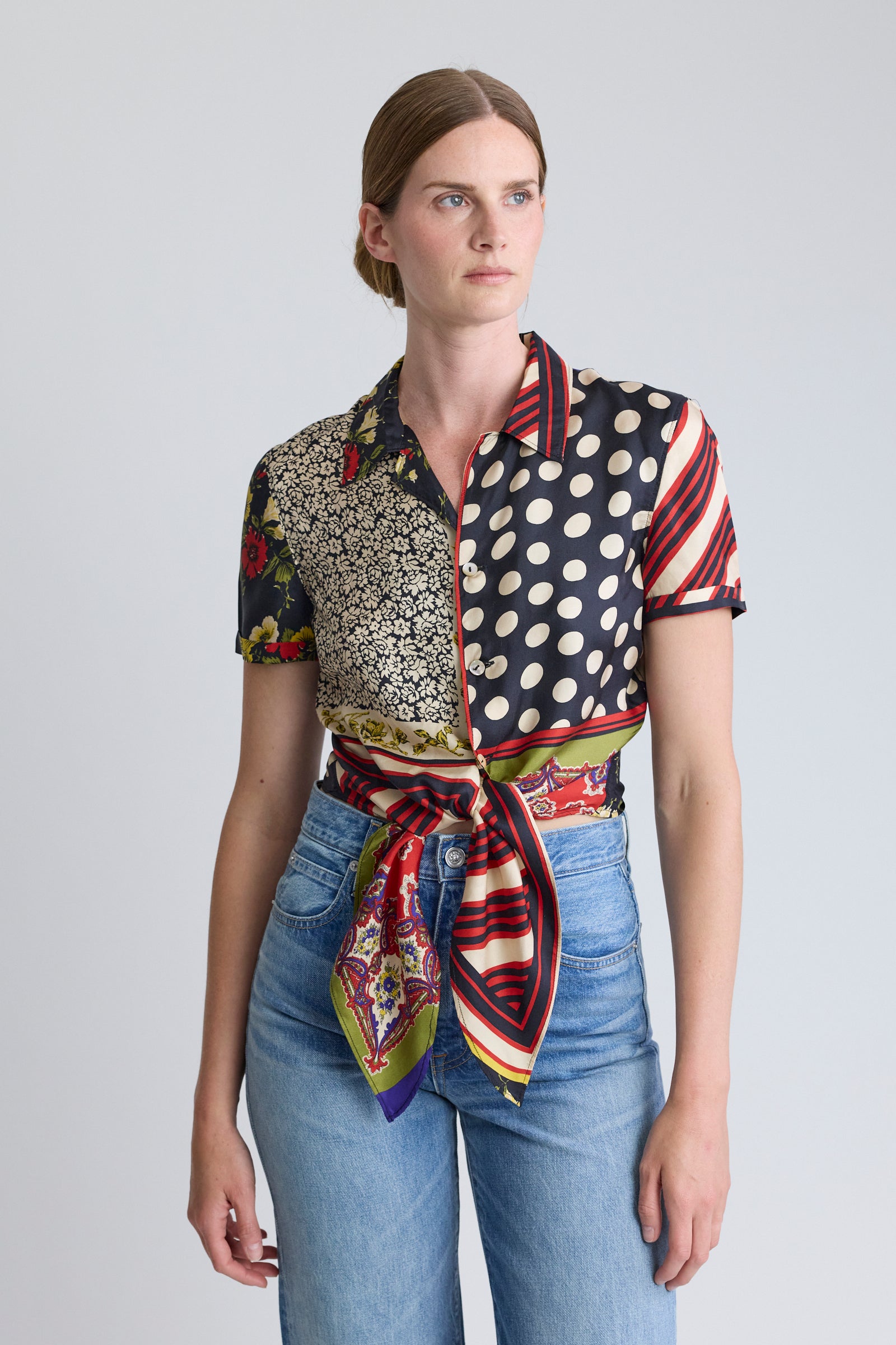 Jean Paul Gaultier Silk Scarf Blouse