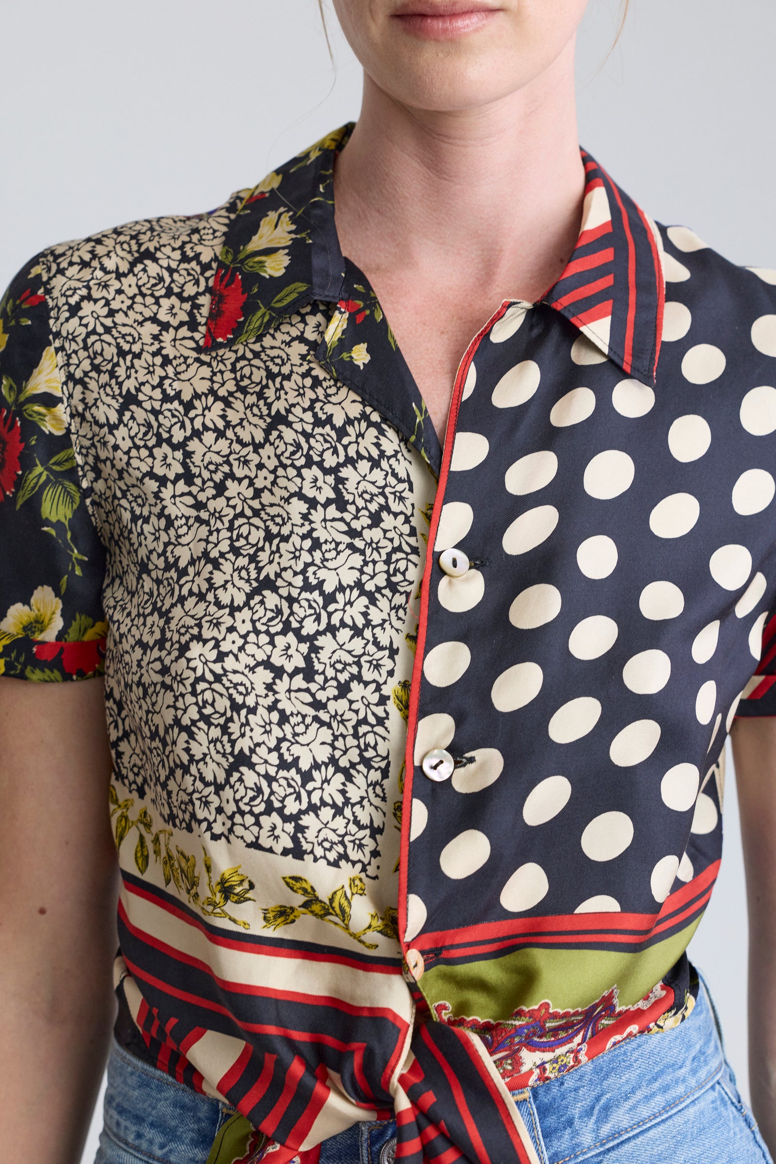 Jean Paul Gaultier Silk Scarf Blouse