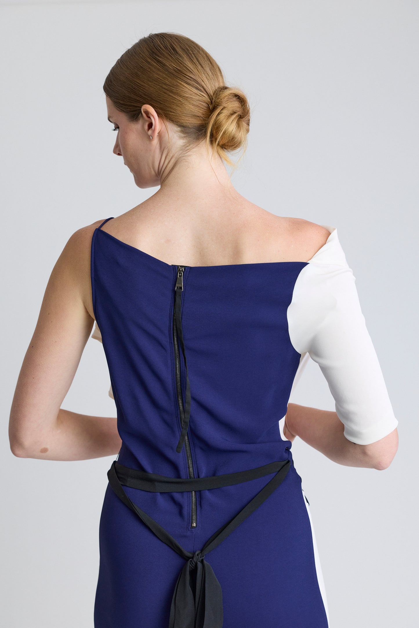 Vionnet Draped Cowl Mini Dress