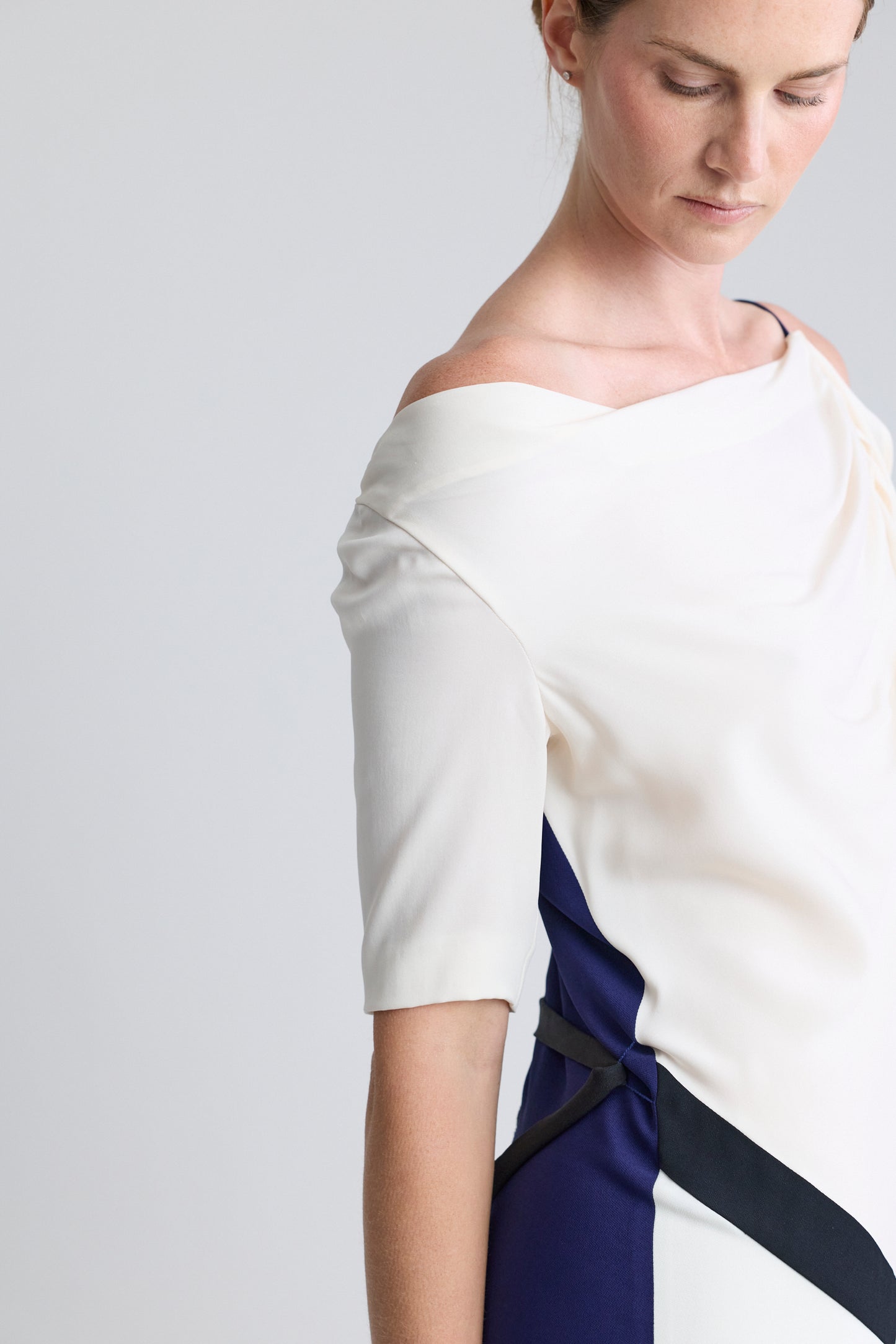 Vionnet Draped Cowl Mini Dress