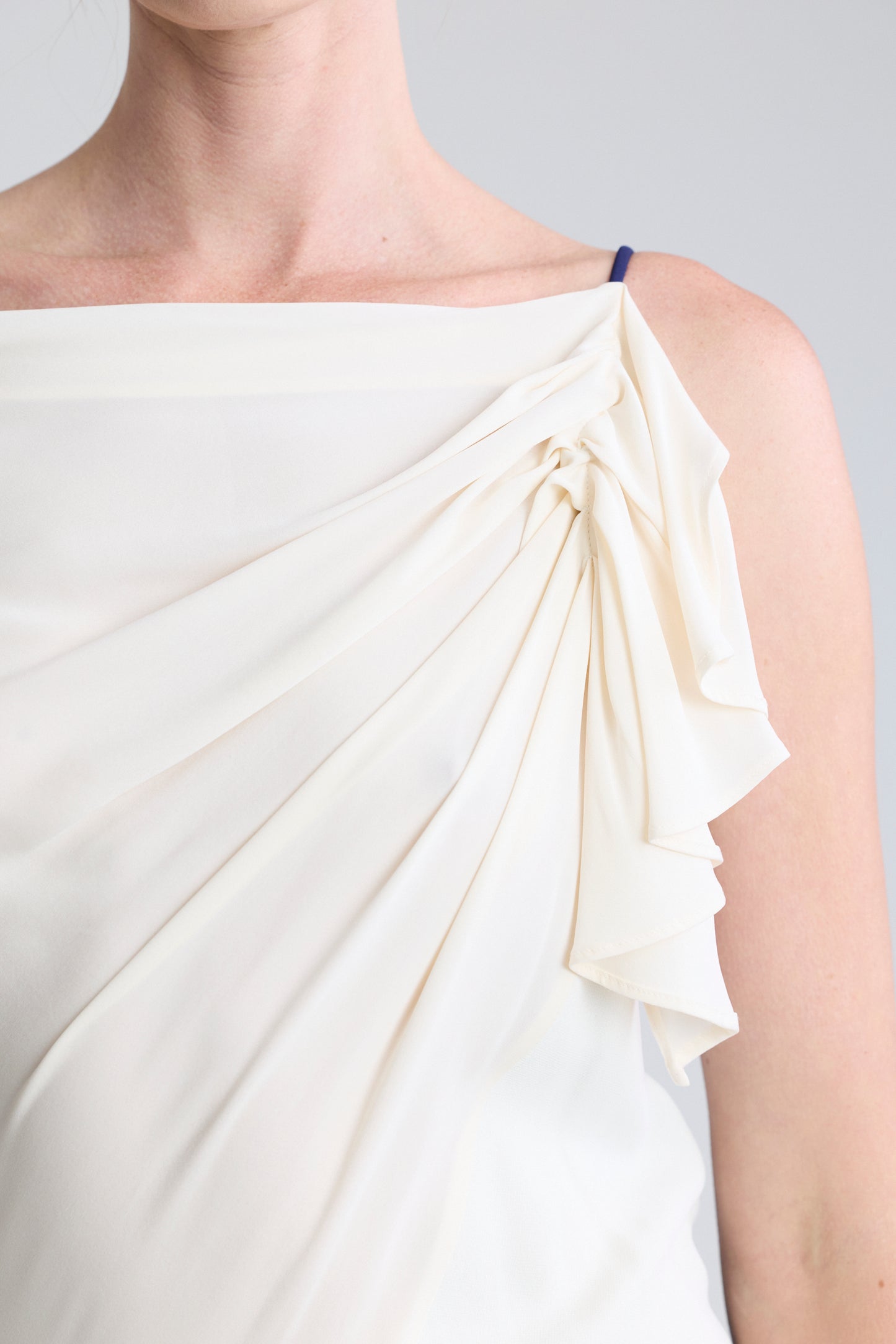 Vionnet Draped Cowl Mini Dress