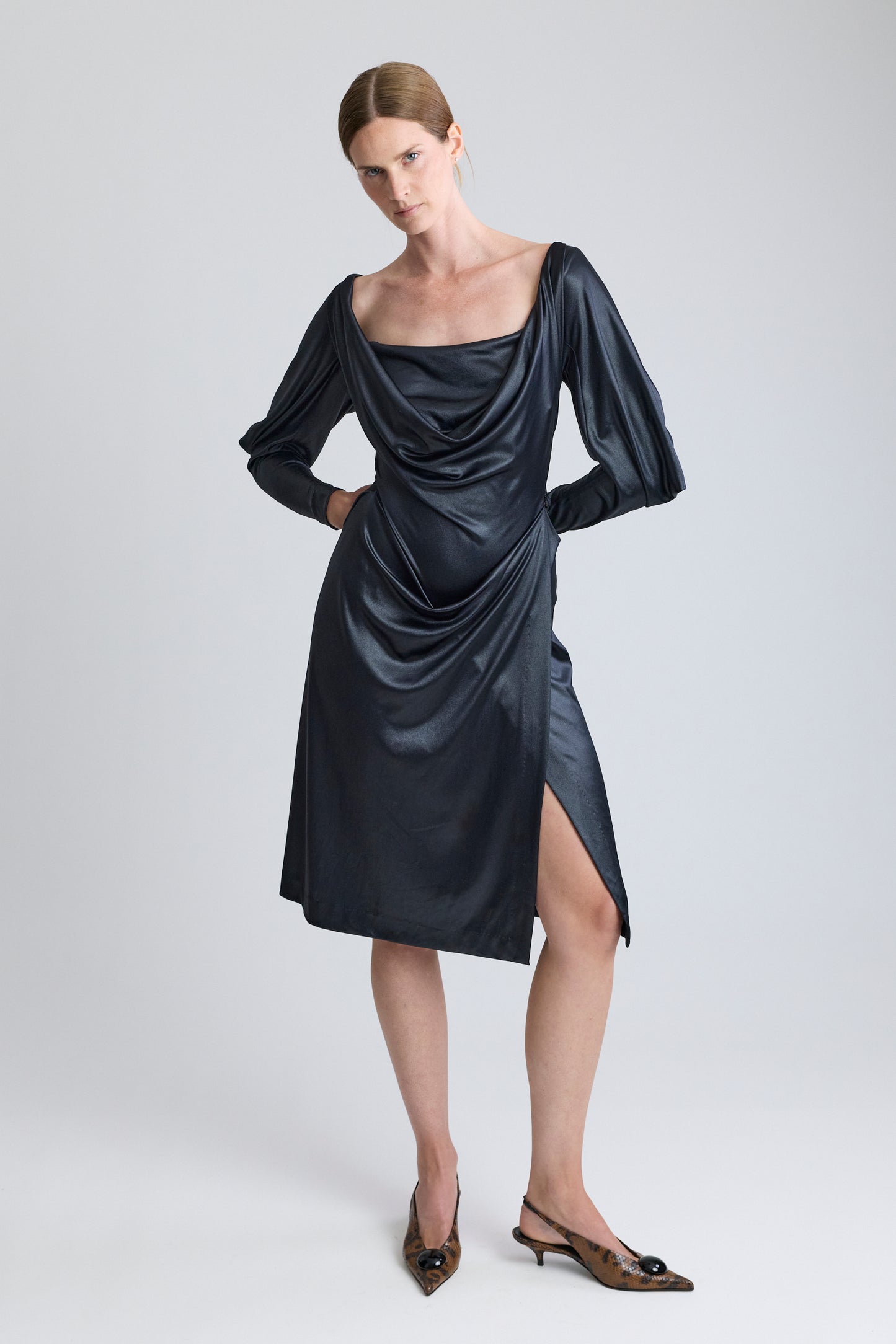 Vivienne Westwood Panther Draped Midi Dress, FW 1997